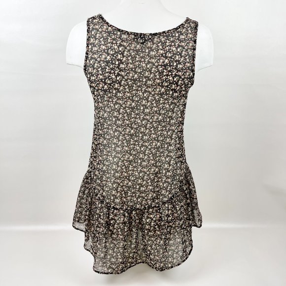 🎀4/$20 Sheer Floral Flowy Top Small - Picture 4 of 4
